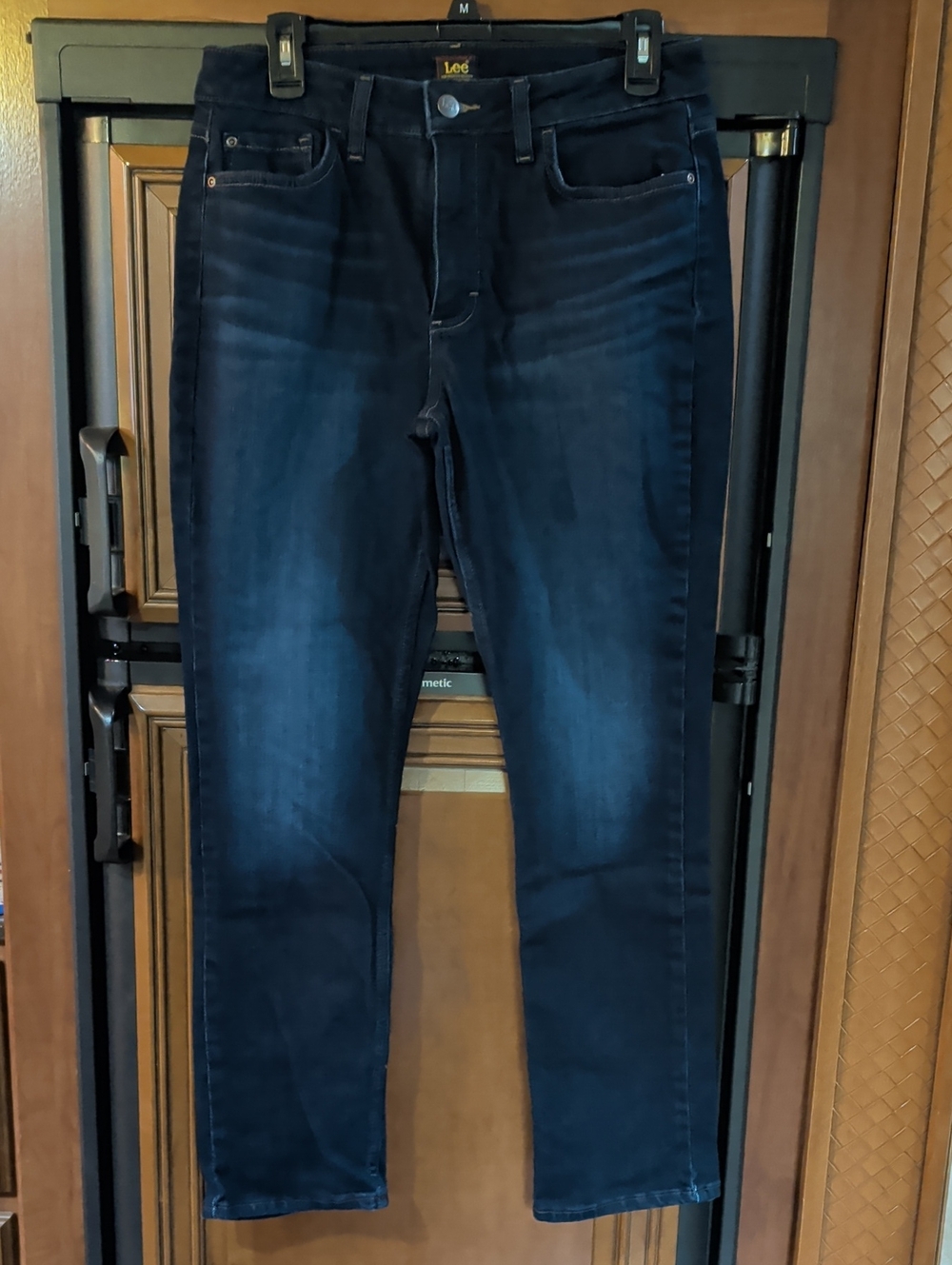 Lee Women's Straight Leg Jeans in Dark Indigo Blue